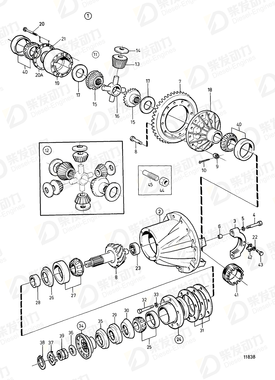 volvo penta Differential carrier 1523681 Drawing volvo penta Differential carrier 1523681 Drawing